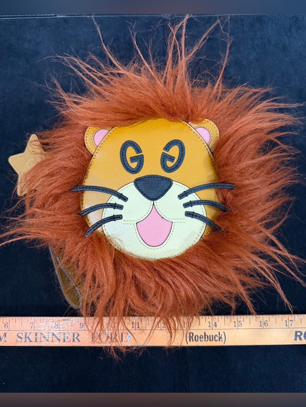 Gucci Lion Face Plush Bag - Orange, Cream, Pink